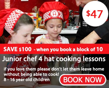 kids cooking lessons - book now